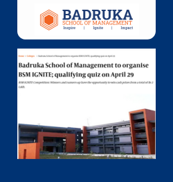 Badruka School of Management to organise BSM IGNITE; qualifying quiz on April 29