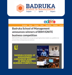 Badruka School of Management announces winners of BSM IGNITE business competition
