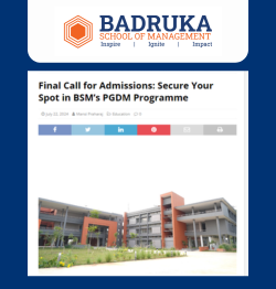 Final Call for Admissions: Secure Your Spot in BSM’s PGDM Programme