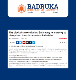 The blockchain revolution: Evaluating its capacity to disrupt and transform various industries